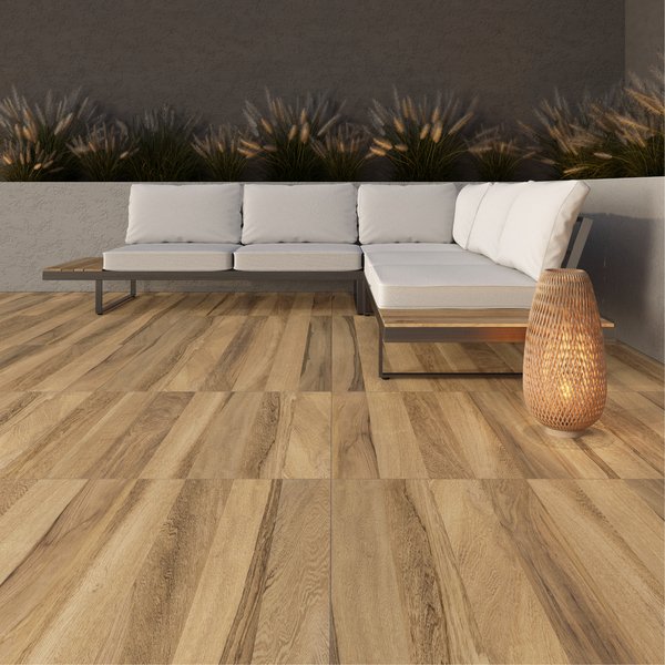 Porcelanato Amadeirado Acetinado Borda Reta Externo 76x76cm 76021 Dora - Imagem 3
